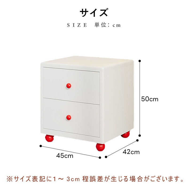 スチール製 ベッドサイドテーブル 家庭用 寝室用 2段引き出し 収納キャビネット 可愛いデザイン グリーン ホワイト サイドテーブル 小型 省スペース ナイトテーブル 収納付き ミニキャビネット