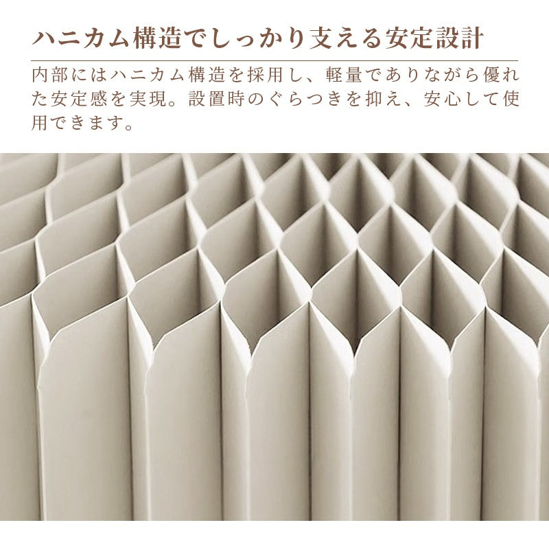 折りたたみチェア・高さ30cm/40cm・丸型スツール・軽量設計・紙素材構造・コンパクト収納・持ち運び便利・ホワイト/ブラウン