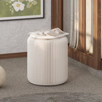 Casaconer | 折りたたみチェア・高さ30cm/40cm・丸型スツール・軽量設計・紙素材構造・コンパクト収納・持ち運び便利・ホワイト/ブラウン