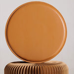 Casaconer | 折りたたみチェア・高さ30cm/40cm・丸型スツール・軽量設計・紙素材構造・コンパクト収納・持ち運び便利・ホワイト/ブラウン