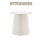 Casaconer | ダイニングテーブル・ラウンドテーブル・丸型・組立・折りたたみ収納可・軽量デザイン・紙素材脚部・モダンインテリアに最適・ホワイト/ブラウン