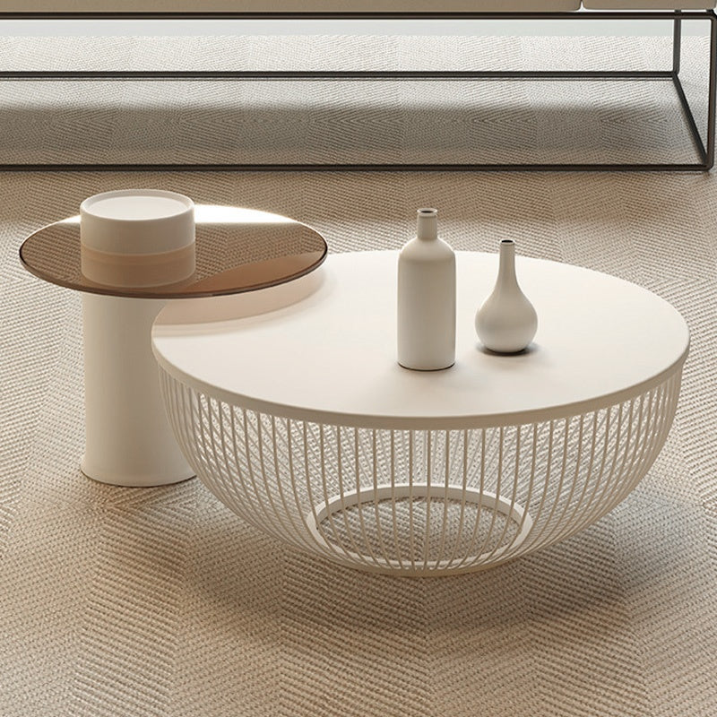 セラミック 丸型テーブル リビングテーブル モダン シンプル 小型 セットテーブル 組み合わせテーブル デザイン性 可愛い 大理石柄 ホワイト 小空間向け