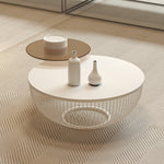 セラミック 丸型テーブル リビングテーブル モダン シンプル 小型 セットテーブル 組み合わせテーブル デザイン性 可愛い 大理石柄 ホワイト 小空間向け