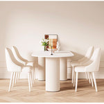 ダイニングテーブル,2人掛け,4人掛け,6人掛け,食卓,食事テーブル,クリーム風,セラミック,デザイン感,温かみのある雰囲気