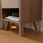 Casaconer | ナイトテーブル・木製ナイトテーブル・天然木・北欧・おしゃれ・収納・小物収納・寝室・幅45