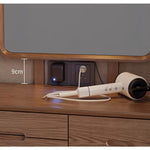 Casaconer | ドレッサー・テーブル・2点セット・ドレッサーデスク・おしゃれ・卓上・コンパクト・木製・木・幅80cm・省スペース・収納・メイクテーブル・カフェ・化粧台・スリム・鏡台・パソコンデスク・ワンルーム・一人暮らし・可愛い・北欧・ナチュラル・引き出し付き