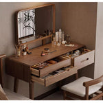 Casaconer | ドレッサー・テーブル・2点セット・ドレッサーデスク・おしゃれ・卓上・コンパクト・木製・木・幅80cm・省スペース・収納・メイクテーブル・カフェ・化粧台・スリム・鏡台・パソコンデスク・ワンルーム・一人暮らし・可愛い・北欧・ナチュラル・引き出し付き