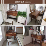 Casaconer | ドレッサー・テーブル・2点セット・ドレッサーデスク・おしゃれ・卓上・コンパクト・木製・木・幅80cm・省スペース・収納・メイクテーブル・カフェ・化粧台・スリム・鏡台・パソコンデスク・ワンルーム・一人暮らし・可愛い・北欧・ナチュラル・引き出し付き