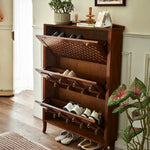 シューズラック スリム おしゃれ 木製 3段 幅120 下駄箱 靴箱 収納 玄関収納 おしゃれ 靴 省 スペース ラック 靴収納 靴入れ 大容量 シンプル 薄型 靴棚 木製 シューズ 北欧 収納棚 スニーカー コンパクト スリッパラック ブーツ ブラウン