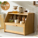 Casaconer | ミニ食器棚・竹製・おしゃれ・ナチュラル・キッチン収納・収納ラック・収納棚・一人暮らし・幅50・奥行き34