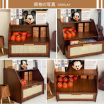 Casaconer | ミニ食器棚・竹製・おしゃれ・ナチュラル・キッチン収納・収納ラック・収納棚・一人暮らし・幅50・奥行き34