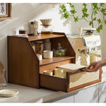 Casaconer | ミニ食器棚・竹製・おしゃれ・ナチュラル・キッチン収納・収納ラック・収納棚・一人暮らし・幅50・奥行き34