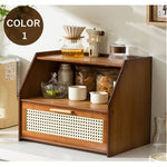 Casaconer | ミニ食器棚・竹製・おしゃれ・ナチュラル・キッチン収納・収納ラック・収納棚・一人暮らし・幅50・奥行き34