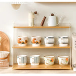 Casaconer | 食器棚・竹制・おしゃれ・ナチュラル・キッチン収納棚・収納ラック・収納棚・幅50・2段