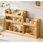 Casaconer | ミニ食器棚・竹製・おしゃれ・ナチュラル・キッチン収納・収納ラック・収納棚・一人暮らし・幅35・奥行き18