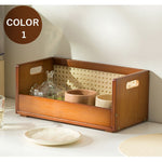 Casaconer | ミニ食器棚・竹製・おしゃれ・ナチュラル・キッチン収納・収納ラック・収納棚・一人暮らし・幅35・奥行き18