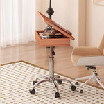 Casaconer | 昇降式テーブル・傾斜天板付き・サイドテーブル・収納付き・キャスター付き・竹製・無段階高さ調節・高さ68~90cm・多機能デスク・ワークテーブル・ミニテーブル・角度調節・幅66cm・おしゃれ・コンパクト・在宅ワーク