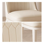 Casaconer | ダイニングチェア・3色・レザー・チェアー・カフェ・おしゃれ・椅子・チェア・イス・北欧・ヴィンテージ・合皮・シンプル・ダイニングチェアー・ダイニング・椅子・カーキ・グレー・リビング・ナチュラル・在宅ワーク・業務用