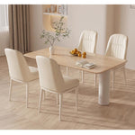 Casaconer | ダイニングチェア・3色・レザー・チェアー・カフェ・おしゃれ・椅子・チェア・イス・北欧・ヴィンテージ・合皮・シンプル・ダイニングチェアー・ダイニング・椅子・カーキ・グレー・リビング・ナチュラル・在宅ワーク・業務用