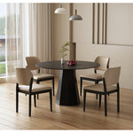 丸テーブル,ダイニングテーブル,2人掛け,4人掛け,食卓,食事テーブル,ブラック,セラミック,モダン,シンプルなデザイン