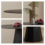 丸テーブル,ダイニングテーブル,2人掛け,4人掛け,食卓,食事テーブル,ブラック,セラミック,モダン,カフェ風,ディテール