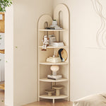 コーナーラック スチール製 フロア収納ラック 多段収納 コーナー対応 省スペース 立て置き 置物棚 書棚 リビング 玄関 ブラック ホワイト