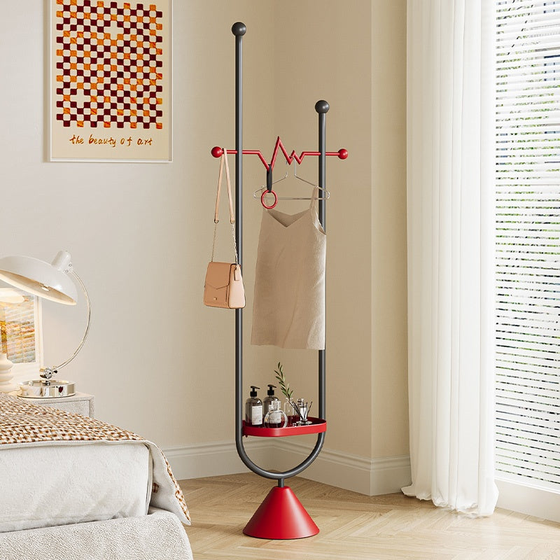 コートハンガー スチール製 フロアハンガー ポールハンガー バイカラーデザイン フレンチレトロ 高さ191cm 衣類掛け 玄関 リビング 寝室 デザイン おしゃれ