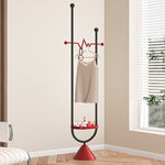 コートハンガー スチール製 フロアハンガー ポールハンガー バイカラーデザイン フレンチレトロ 高さ191cm 衣類掛け 玄関 リビング 寝室 デザイン おしゃれ