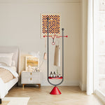 コートハンガー スチール製 フロアハンガー ポールハンガー バイカラーデザイン フレンチレトロ 高さ191cm 衣類掛け 玄関 リビング 寝室 デザイン おしゃれ
