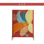 Casaconer | ほぼ完成品・脚の取り付けが必要・電話台・新聞・小物・収納・チェスト・引き出し・いっぱい・150・fax台・引出し・スチール・和室・オフィス・リビング・シェルフ・チェスト・リビング収納・きりたんす・レッド・ベージュ・おしゃれ・和風・ほぼ完成品・北欧