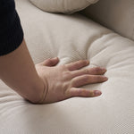 Casaconer | ソファー・二人掛け・100cm・ソファ・2人掛け・おしゃれ・かわいい・可愛い・韓国風・北欧・コンパクト・可愛い・2人・姫系・カフェ風・白・小さめ・ローソファー・脚・取り外し・布・新生活・ひとり暮らし・7日内出荷