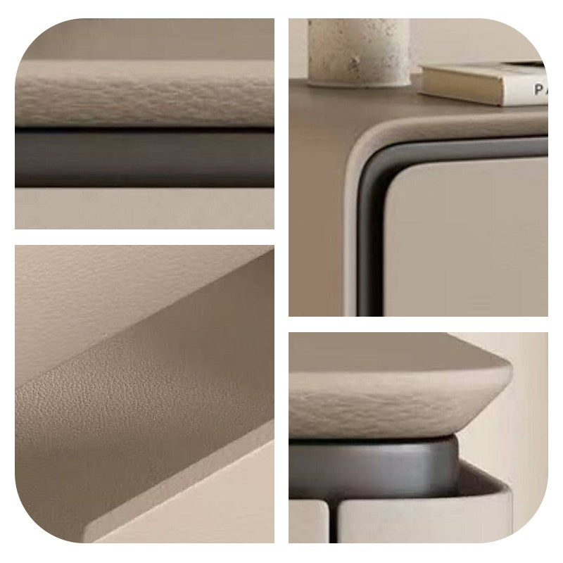 【完成品】ナイトテーブル サイドテーブル ベッドサイドチェスト ベッドサイド 合皮 収納 おしゃれ コンセント 引き出し シンプル モダン カーキ ベージュ シンプル 寝室収納 読書 スリム コンパクト 韓国風 北欧 モダン