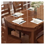 Casaconer | ダイニングテーブル・伸長式・長方形・丸テーブル・天然木・幅76cm/120cm・4人掛け/6人掛け・モダンデザイン・ウォルナットカラー・食卓テーブル