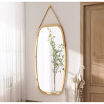 Casaconer | 完成品・鏡・ミラー・壁掛け・丸・ウォールミラー・軽量・おしゃれ・壁掛けミラー・洗面鏡・姿見・43cm・74cm・玄関・洗面台・トイレ・丸鏡・飛散防止・シンプル・丸型・丸形・かわいい・ナチュラル・木目調・韓国