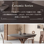 Casaconer | セラミックダイニングテーブル・折りたたみ・丸テーブル・2人・4人・6人・折り畳み・テーブルのみ・ダイニング・幅120・丸・円型・シンプル・4人掛け用・6人掛け用・木製・おしゃれ・食卓・北欧・大理石柄・丸型・テーブル単品・グレー