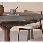 Casaconer | セラミックダイニングテーブル・折りたたみ・丸テーブル・2人・4人・6人・折り畳み・テーブルのみ・ダイニング・幅120・丸・円型・シンプル・4人掛け用・6人掛け用・木製・おしゃれ・食卓・北欧・大理石柄・丸型・テーブル単品・グレー