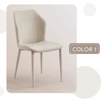 Casaconer | ダイニングチェア・2脚/4脚セット・レザー・チェア・ダイニングチェアー・ダイニング・チェアー・椅子・いす・イス・食卓椅子・レザー・スチール・リビングチェア・おしゃれ・椅子・チェア・北欧・ヴィンテージ・合皮・シンプル・リビング・オレンジ・グレー