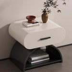 Casaconer | ナイトテーブル・ベッドサイドテーブル・40cm/45cm/50cm幅・無垢材・アーチ型収納・引き出し付き・北欧風デザイン・コンパクト設計