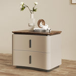 Casaconer | ナイトテーブル・ベッドサイドテーブル・40cm/45cm/50cm幅・無垢材・アーチ型収納・引き出し付き・北欧風デザイン・コンパクト設計