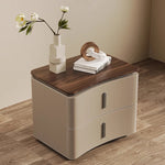 Casaconer | ナイトテーブル・ベッドサイドテーブル・40cm/45cm/50cm幅・無垢材・アーチ型収納・引き出し付き・北欧風デザイン・コンパクト設計