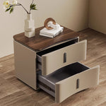 Casaconer | ナイトテーブル・ベッドサイドテーブル・40cm/45cm/50cm幅・無垢材・アーチ型収納・引き出し付き・北欧風デザイン・コンパクト設計