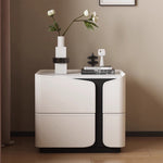 ナイトテーブル おしゃれ 引き出し ベッドサイドテーブル スリム 40cm/45cm/50cm幅 引き出し付き 北欧風デザイン コンパクト設計韓国 2段 合成革 木製 天然木 完成品 レザー調 コンパクト