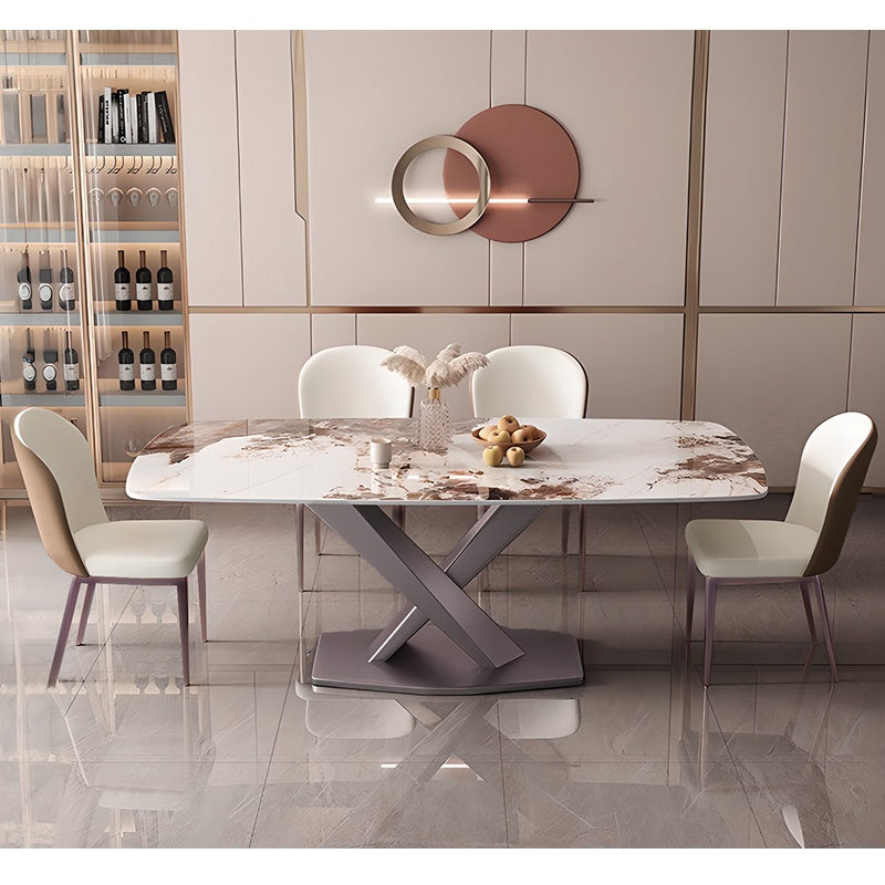 ダイニングテーブル＆チェアセット・ダイニング5点セット・食卓・食事テーブル・ラグジュアリー・セラミック・ライトリュクス・上質