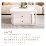 Casaconer | ネストテーブル・セラミックテーブル・リビングテーブル・収納付・幅60・幅50