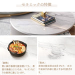 Casaconer | テーブル・ローテーブル・ネストテーブル・センターテーブル・丸・2個セット・セラミックテーブル・入れ子式・幅60cm・幅45cm・グレー・リビングテーブル・コーヒーテーブル・サイドテーブル・座卓・収納付・引出付・大理石調・丸・円形・鏡面