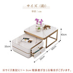 Casaconer | ネストテーブル・セラミックテーブル・リビングテーブル・収納付・幅60・幅50