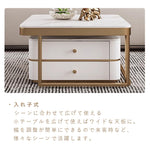 Casaconer | ネストテーブル・セラミックテーブル・リビングテーブル・収納付・幅60・幅50