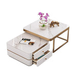 Casaconer | ネストテーブル・セラミックテーブル・リビングテーブル・収納付・幅60・幅50