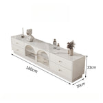 Casaconer | テレビ台・ガラス・姫系・かわいい・韓国・収納TVラック・テレビ・収納・食器収納・180