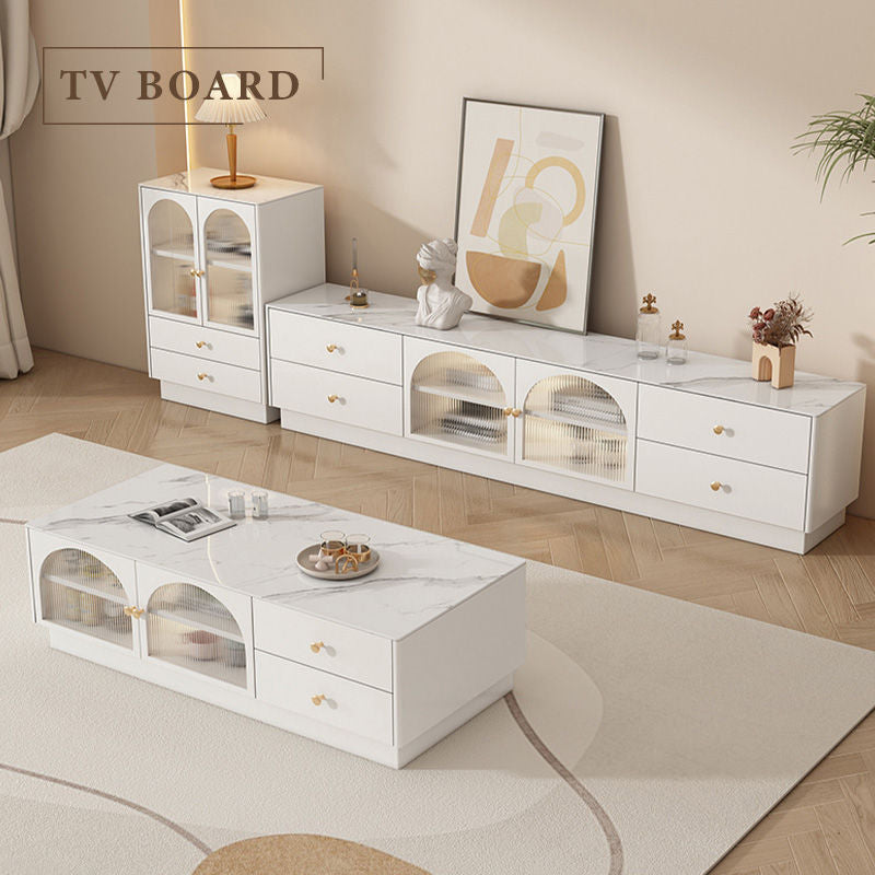 Casaconer | テレビ台・ガラス・姫系・かわいい・韓国・収納TVラック・テレビ・収納・食器収納・180